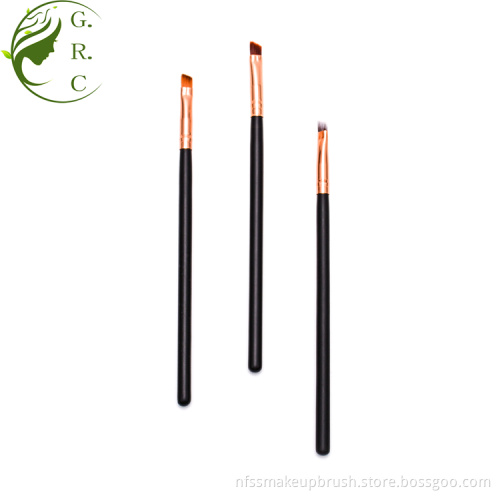 Wooden Handle Angled Makeup Brushes Angular Eyebrow brush